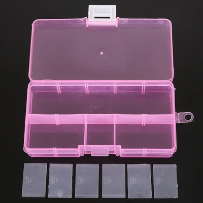 Transparent Jewelry Organizer Box 10 Slot with Dividers