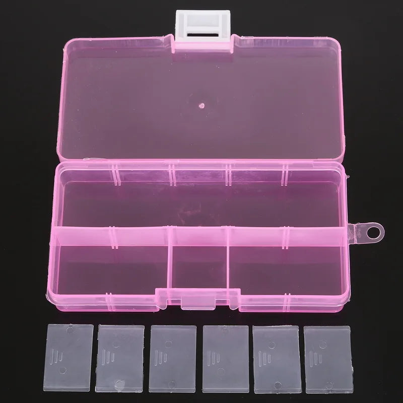 Transparent Jewelry Organizer Box 10 Slot with Dividers