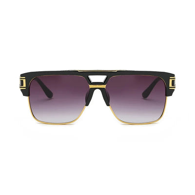Classic Luxury Sunglasses with Gold Frame Gradient Lens