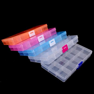 15 Slot Transparent Jewelry Organizer Box Portable