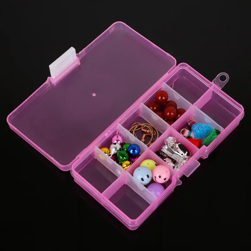 Transparent Jewelry Organizer Box 10 Slot with Dividers