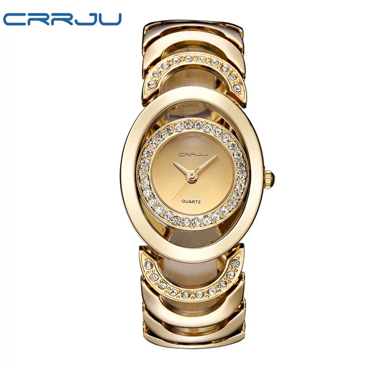 Ornate Bracelet Watch With Round Dial Timeless Glamour