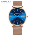 Timeless Calendar Timepiece With Mesh Strap Everyday - Rose Blue