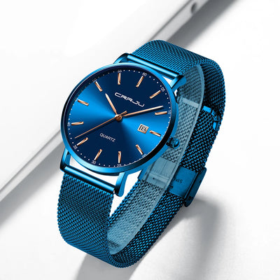 Timeless Calendar Timepiece With Mesh Strap Everyday