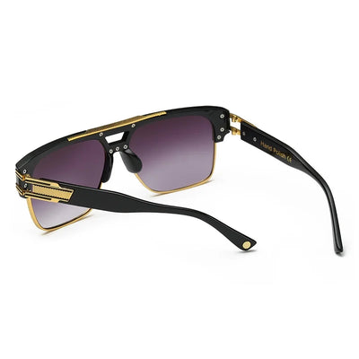 Classic Luxury Sunglasses with Gold Frame Gradient Lens