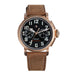 Pilot Chronograph Hand Wind Wristwatch for Aviators - Oil Wax Leather
