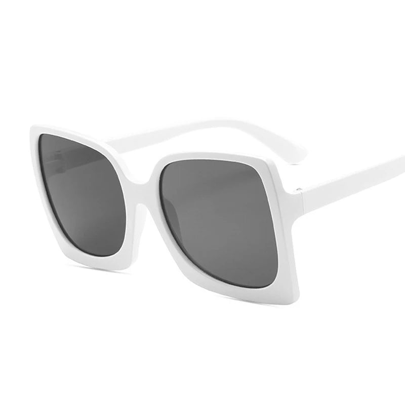 Oversized Square Sunglasses with Mirror Lenses UV400