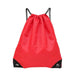 Foldable Waterproof Gym Bag with Drawstring Closure - Red