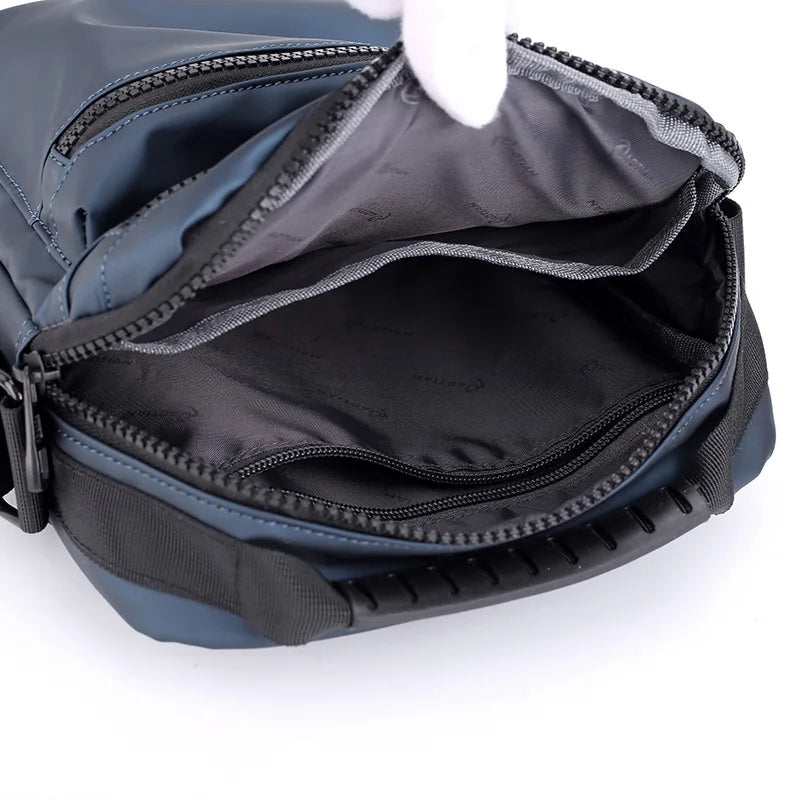 Messenger Bag Multipocket Design with Zip Pockets