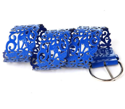 Wide Floral Cutout Belt for Women Chain Belt Premium