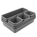 Multi Compartment Drawer Storage Organizer Box - Light Grey