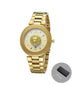 Watch with Complete Calendar Lion Dial - Gold