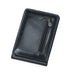 Mini Leather Money Clip Wallet with Coin Pocket - Black