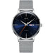 Automatic Round Dial Minimalist Wristwatch for Men - Silver Blue