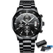 Artisan Chronograph Wristwatch With Classic Bracelet - Black Black