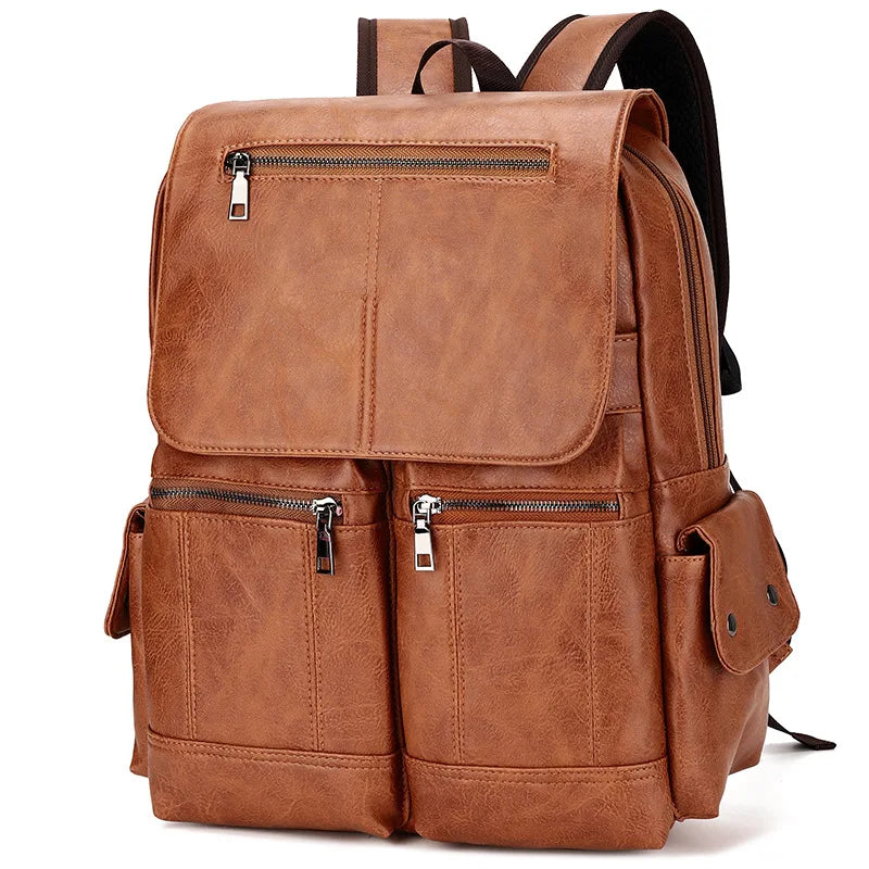 Backpack with Front Pocket Zippered Compartments