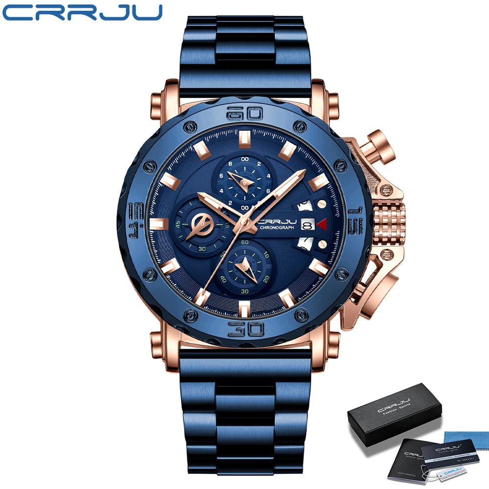 Bold Chronograph Wristwatch With Large Dial And Date