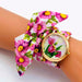 Floral Watch With Decorative Dial Embellishments - Gold V2