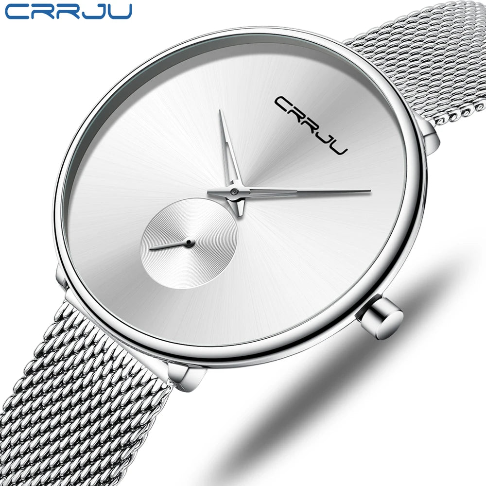 Minimalist Round Timepiece With Slim Band For Everyday