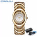 Ornate Bracelet Watch With Round Dial Timeless Glamour - Golden White