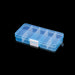 Transparent Jewelry Storage Box with 10 Compartments - Blue