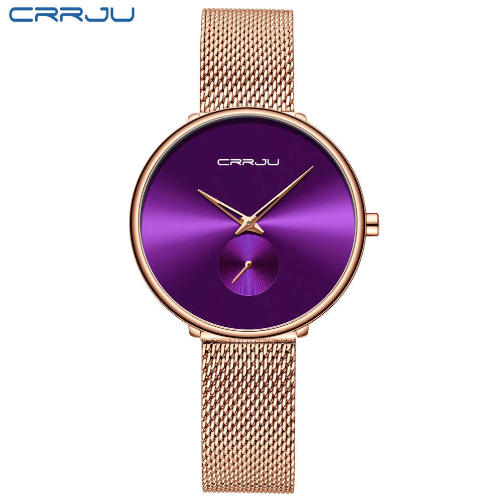 Minimalist Round Timepiece With Slim Band For Everyday