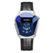 Geometric Dial Watch with Mesh Band Premium Design - Leather Se