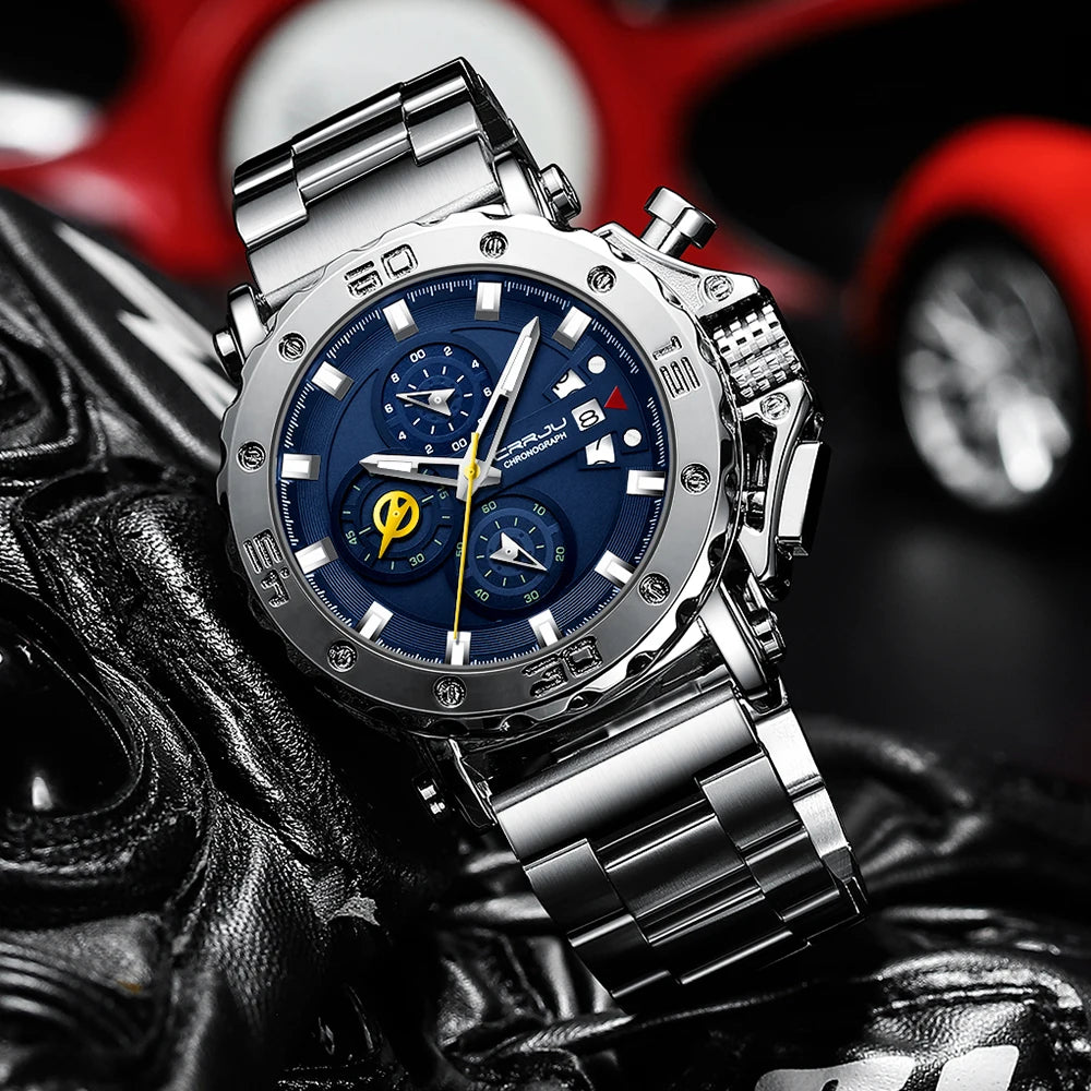 Chronograph Dial Timepiece With Bold Silhouette Design