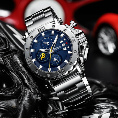 Chronograph Dial Timepiece With Bold Silhouette Design