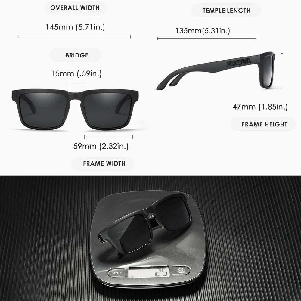 Sunglasses Square Frame Polarized UV400 Outdoor