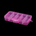 Transparent Jewelry Storage Box with 10 Compartments - Clear Pink