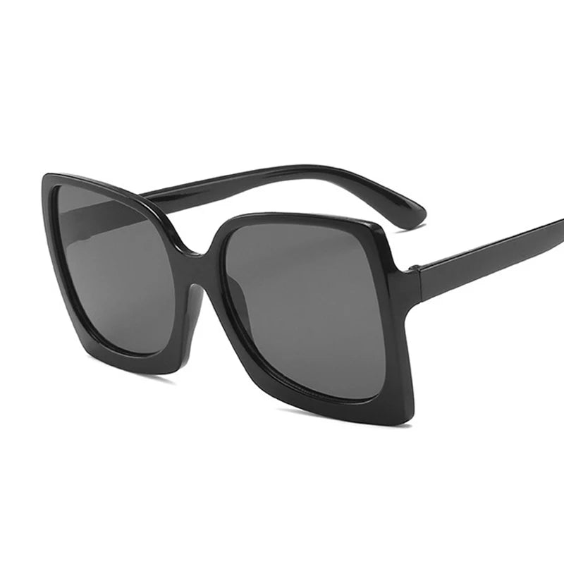 Oversized Square Sunglasses with Mirror Lenses UV400
