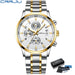 Artisan Chronograph Wristwatch With Classic Bracelet - Silver Gold White