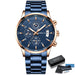 Artisan Chronograph Wristwatch With Classic Bracelet - Blue Blue