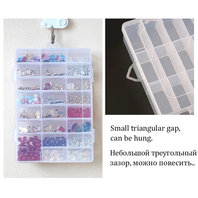 Transparent Jewelry Box With Adjustable Compartments