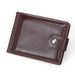 Wallet with Coin Pocket And Five Card Slots Compact - Coffee