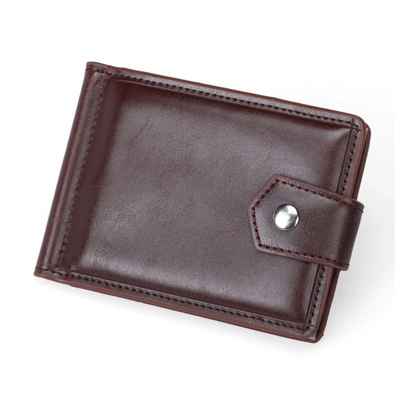 Wallet with Coin Pocket And Five Card Slots Compact - Coffee