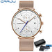Sleek Chronograph Timepiece With Mesh Band Heritage - Rose White
