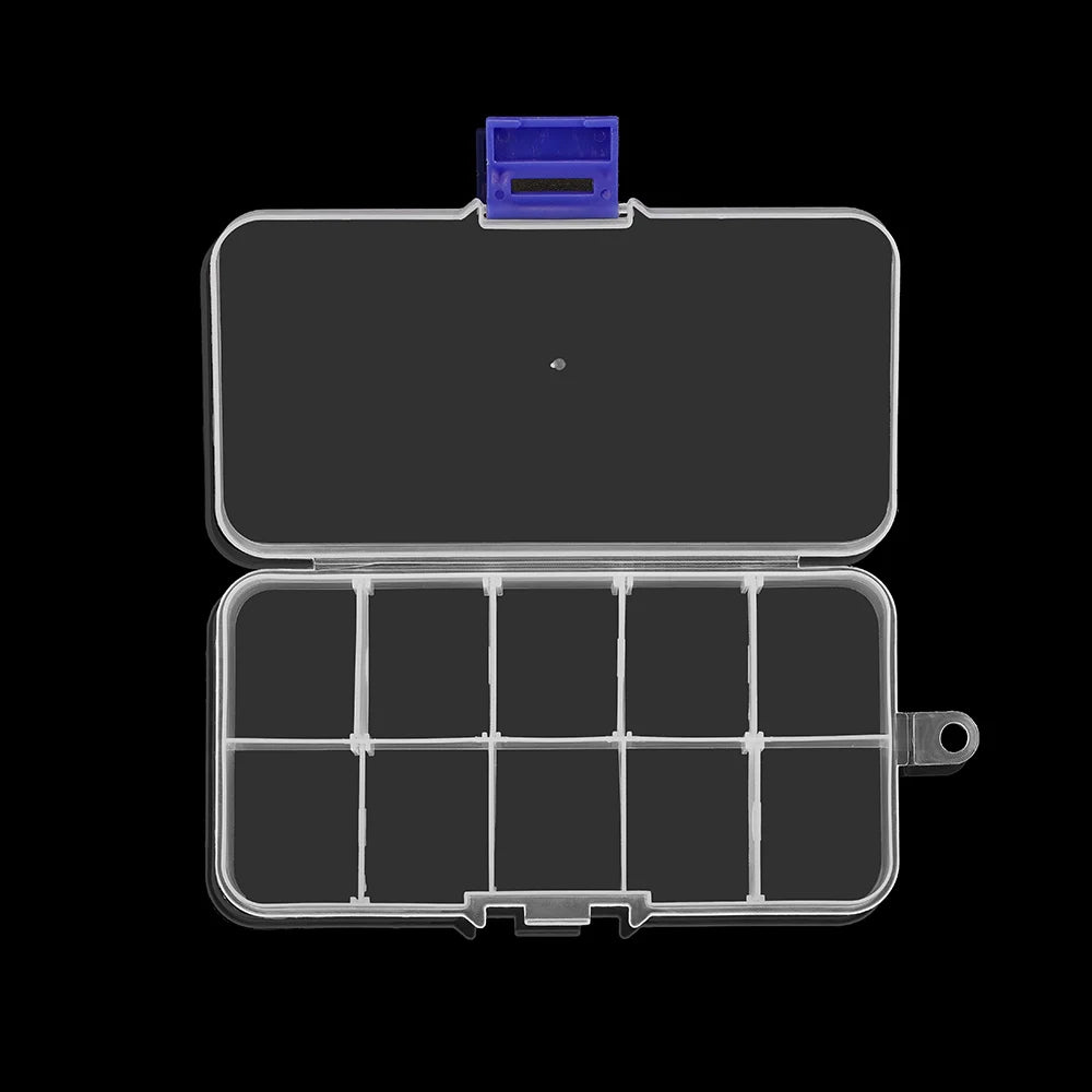 Transparent Jewelry Storage Box with 10 Compartments