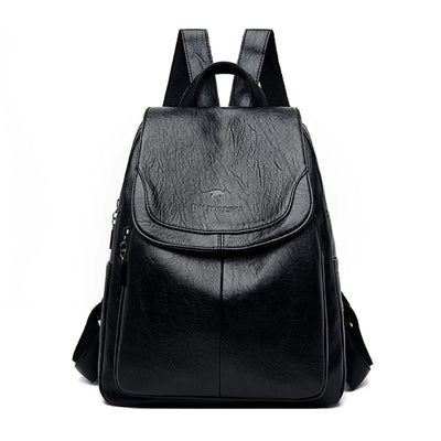 Backpack with Zipper Closure for Daily Use Travel - Black
