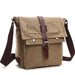 Messenger Bag for Men with Front Flap Buckles - Khaki Small