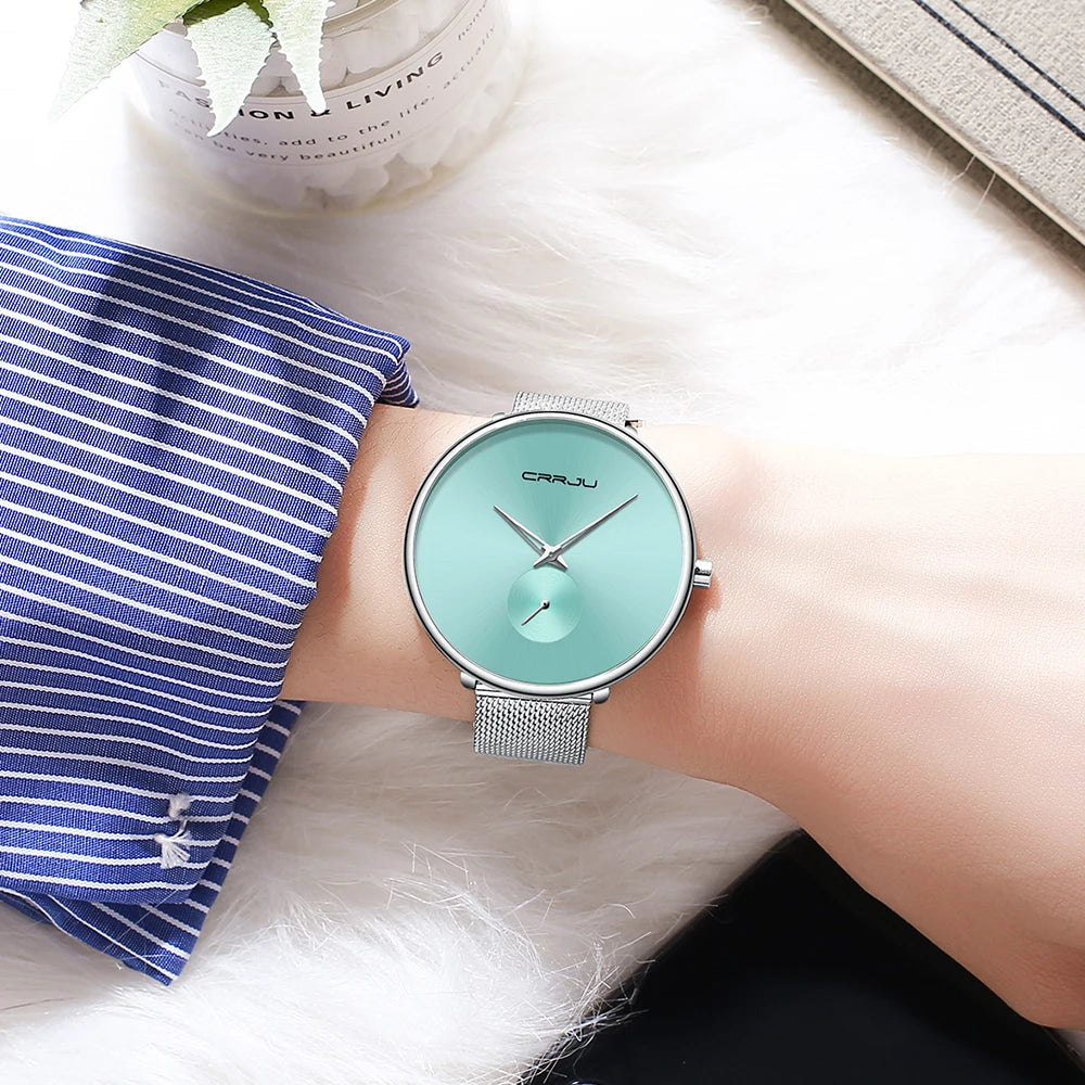 Minimalist Round Timepiece With Slim Band For Everyday