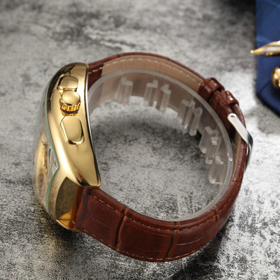 Moon Phase Skeleton Automatic Watch Self Winding