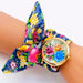Floral Watch With Decorative Dial Embellishments - Gold V8