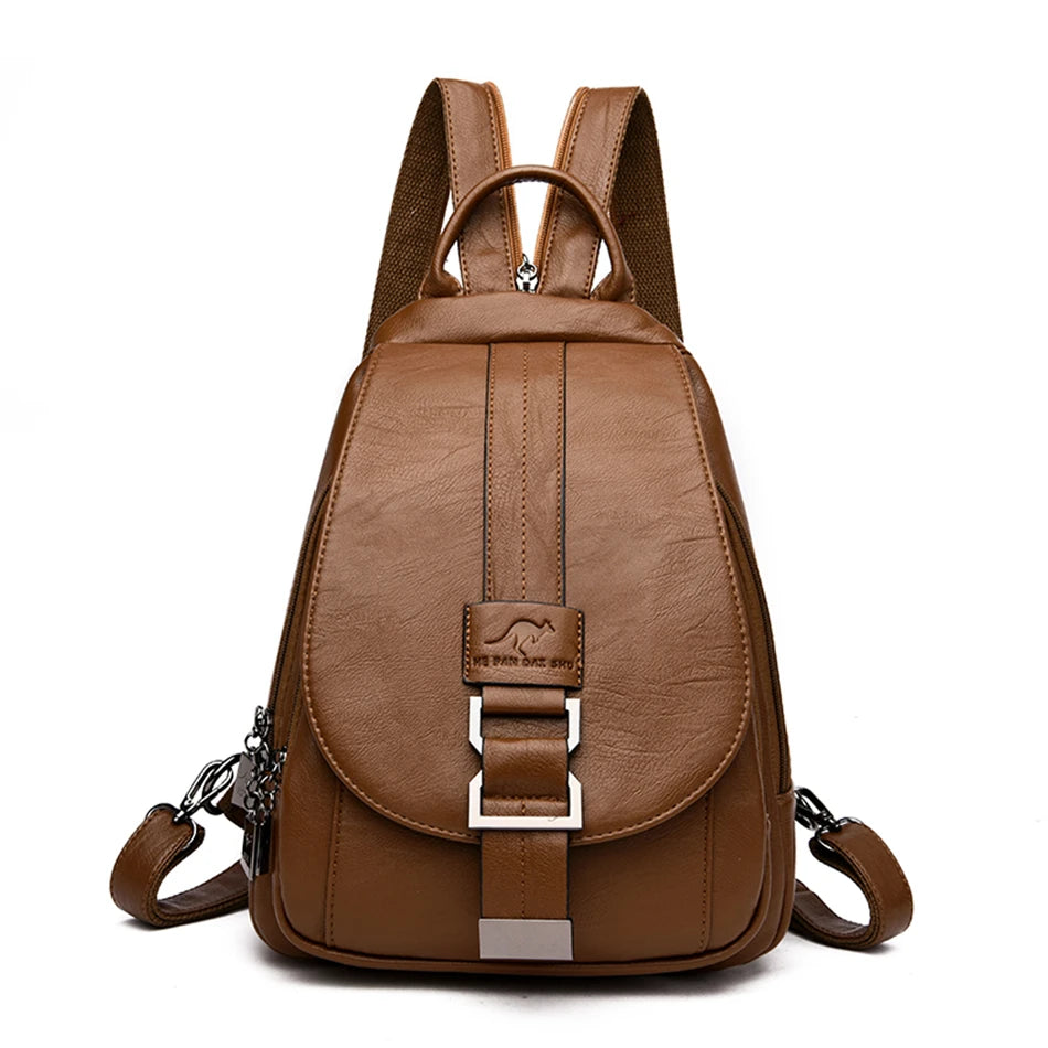 Women Backpack with Front Buckle And Adjustable Straps