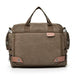 Messenger Bag with Front Zipper Pockets for Travel - Brown