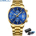 Artisan Chronograph Wristwatch With Classic Bracelet - Gold Blue