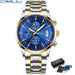 Artisan Chronograph Wristwatch With Classic Bracelet - Silver Gold Blue