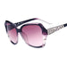 Square Sunglasses with Mirror Lenses Crystal Temple - Purple
