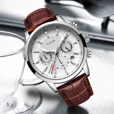 Chrono Cavalier Strap Wristwatch Premium With Subdials